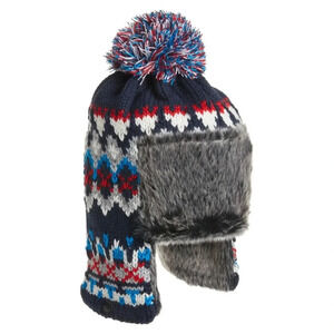 bp fair isle trapped knit hat